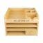 Removable Bamboo Make Up Set Organizer Storage Box For Wholesale
