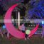 outdoor garden event party furniture LED moon swing children's playground outdoor rocking chair ring hanging LED Swing chair
