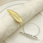 Gold Feather Leaf Napkin Ring Holders for Thanksgiving Easter
