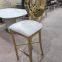 2024 Hotel Wedding white pu leather Silver Stainless Steel Bar Stool for event used