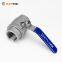 [RUOTENG]  SS304 316 Stainless Steel Handle with Locking Internal Thread BSPP BSPT NPT 2PC Ball Valve