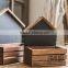 zakka decoration wooden hanging flower pots with black board