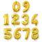 16 Inch Number Digital Foil Balloons Rose Gold Silver Green Polka Dots Numero Globos for Baby Shower Birthday Party Decoration