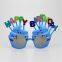 Colorful Plastic Birthday Sunglasses Photo Booth Props for Children's Party Supplies