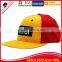 6 panel 3d embroidered flip brim snapback cap
