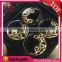 2015 fashion high quality metal button 36L 40L in black golden color for clothing
