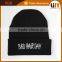 Custom winter hats 2015 Hot sale fashion 3D embroidered adults acrylic beanie