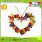 Creative Diy Toy Colorful Wooden Shape Bead Preschool Educational Wood Bead
