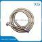 Flexible extension stainless steel shower hose/High quality Brass double nuts EPDM inner braided hose steel shower hose
