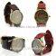 Vintage Women's Bronze Round Dial Leather Band Quartz Wrist Watch