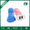 Factory mini usb car charger with twin socket for phone