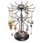 countertop rotating Metal 2 Tier Jewelry Display Stand