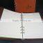 leather cover 6 metal rings binder organizer business notebook