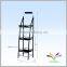 New design modern floor standing black metal display rack for newspaper