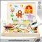 Educational Drawing board wooden magnetic puzzle jigsaw