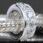 Wholesale europan sterling silver CZ stone space beads