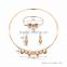 Wholesale New Design Fashion Steel Necklaces Women Luxury Statement Diamond Jewelry Suit SKJT0525