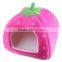 Cute pet house strawberry cat beds