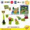 2016 new DIY plastic cute pink piggy family paradise play toy set,pretend educational kids toys