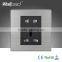 2015 Hot Sale Wallpad Switch Outlet 10A 110~250V Luxury Wall Light Switch 5 Pin Universal Socket Charger