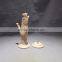 25cm height female left wooden hand beech wood with round wooden base an articulated hand