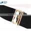 Metallic Bling Gold Plate Elastic Mirror Metal Waist Belt