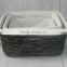 bamboo basket with handle and cloth