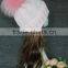 Latest Brand New Stripe Hat With Raccoon Fur Pompom Wool Hat Knitted Beanie Hat
