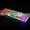 New LED Illuminated Gaming Keyboard,Seven Adjustable Color Backlit Keyboard With Aluminium Alloy Top Cover