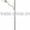 1024-13 Top dimmer switch adjustable side lights can be positioned for reading Brushed Steel Gooseneck Floor Lamp