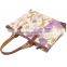Oil Flower printing Women Tote bag Handbag for wholesale fashion designer bags with flower