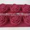Hot Sale !! Blue Color Rose Shape 6 Cups Silicone Cake Mould Silicon Bakeware