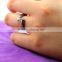 popular wedding silver ringwith 316L stainless steel CZ ring