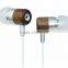 New ! wood earphones custom logo in ear stereo with good sound headphones earphone