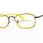 G3527-LQ0096 Latest fashion lady make up yellow slim metal reading glasses