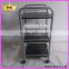 Home furniture indoor&outdoor used 3 layers 4 wheels metal iron tube kitchen trolley cart