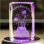 2016 Factory wholesale 3d laser birthday crystal cube