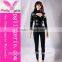 Fashion Black Sexy Catwoman Leather Costum Leather Jumpsuits