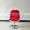 Ball chair clear hanging or on stand model with cushion hanging ball chair