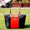 Ladies Hand Bag with Nylon Two Colour Fabric
