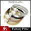 Fashion stainless steel wire bangle jewelry tricolor diamond cuff bracelet for women