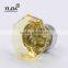 1 1/9 inch polished chrome zinc yellow bling glass crystal knob