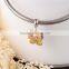 S259 Globalwin Purple And Orange Enamel 925 Europen Butterfly Charm Brand Crystal Paved Charm