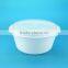 1250ml Disposable Round Lunch Box With Lock Clear and White Color Food Packaging Lunch Box