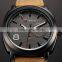 CURREN Fashion Black Dial Brown Leather Strap Men Wristwatches Military Quartz Male Casual Watch