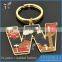 Top quality metal diamond alphabet letters keychain hot sell