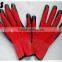 BSSAFETY Black Nitrile Coated Red Nylon Knitted Safety Gloves, Zebra Nitrile Hand Protection Work Gloves