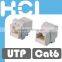 Taiwan Supplier RJ45 Cat 6 180Degree Unshielded UTP Straight Keystone Coupler