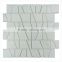 Low Price white marble mosaic tile basketweave design with certificate