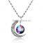 2016 new design jewelry Christmas gift moon and star pendant galaxy necklace